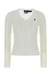 Polo Ralph Lauren White Cotton Sweater In White