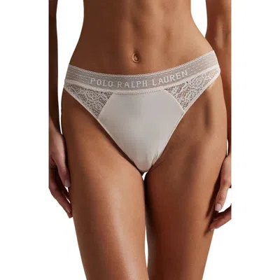 Polo Ralph Lauren Lace & Stretch Cotton Rib Thong
