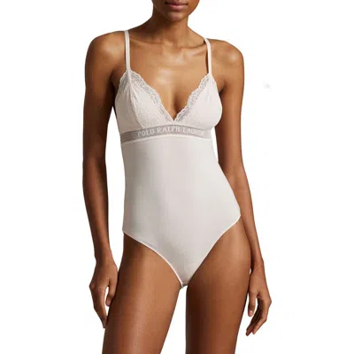 Polo Ralph Lauren Lace & Stretch Cotton Rib Triangle Bodysuit