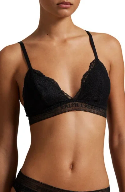 Polo Ralph Lauren Lace & Stretch Cotton Rib Triangle Bralette