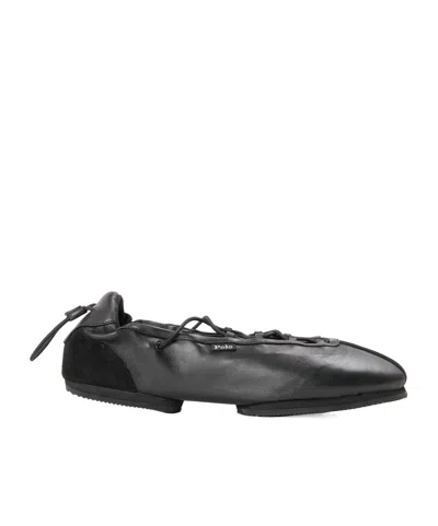Polo Ralph Lauren Lace Ballet Flats In Black