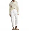 Polo Ralph Lauren Lace Up Open Knit Sweater In Cream In White