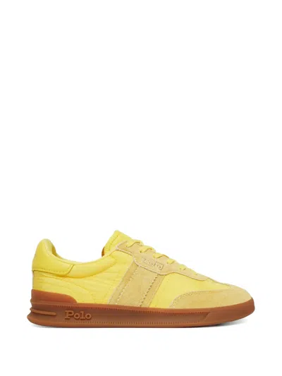 Polo Ralph Lauren Lace-up Sneakers In Yellow