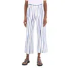 Polo Ralph Lauren Ladies Striped Wide Cropped Trousers In Multi
