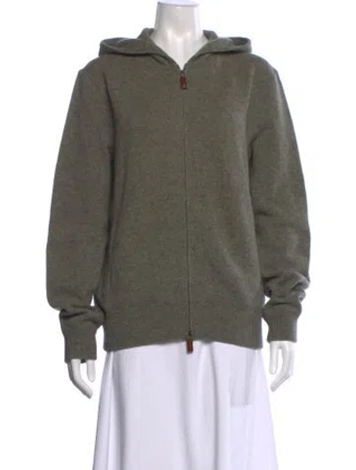 Pre-owned Polo Ralph Lauren Lambswool Crew Neck Sweater In Green
