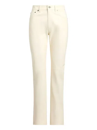 Polo Ralph Lauren Lambswool Five-pocket Trousers In Neutral