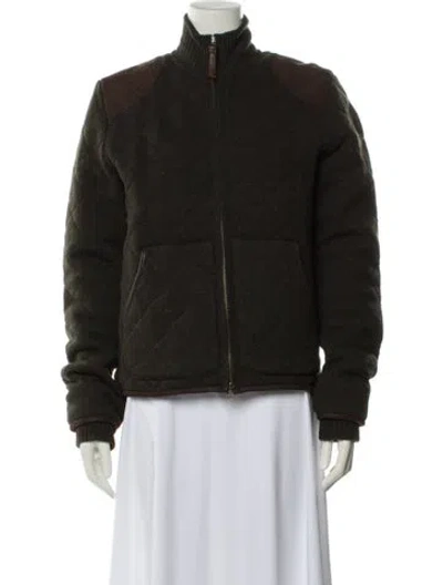 Pre-owned Polo Ralph Lauren Lambswool Jacket In Green