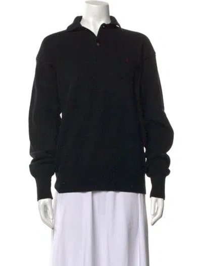 Pre-owned Polo Ralph Lauren Lambswool Sweater In Black