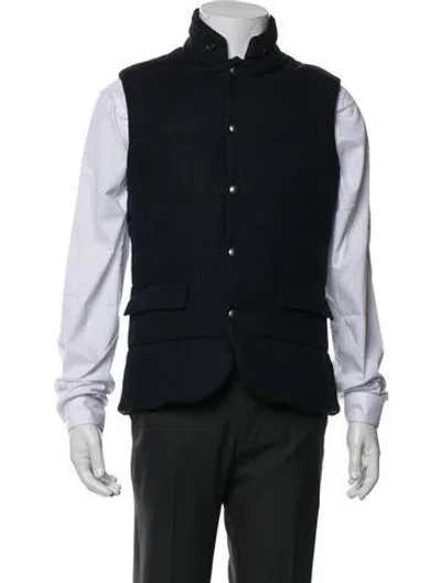 Pre-owned Polo Ralph Lauren Lambswool Vest In Black