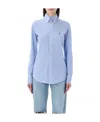Polo Ralph Lauren Button-down Oxford Blue Shirt In Blue