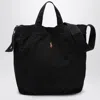 Polo Ralph Lauren Large Black Canvas Tote Bag With Logo In Black