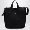 Polo Ralph Lauren Large Black Canvas Tote Bag With Logo In Black