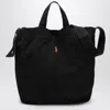 Polo Ralph Lauren Large Black Canvas Tote Bag With Logo In Black