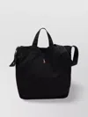 Polo Ralph Lauren Large Black Canvas Tote Bag With Logo In Black