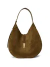 Polo Ralph Lauren Large Logo-plaque Shoulder Bag In Brown