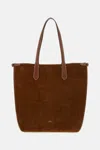 Polo Ralph Lauren Large Tote Bag In Brown