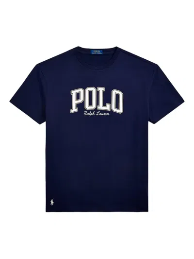 Polo Ralph Lauren Classic Fit Logo Jersey T-shirt Man T-shirt Navy Blue Size M Cotton