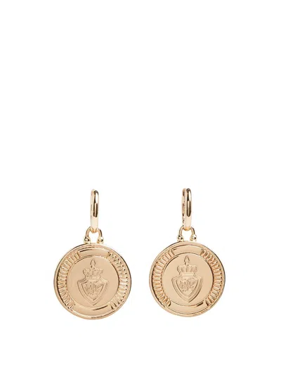 Polo Ralph Lauren Lauren Ralph Lauren Crest Drop Earrings In Gld