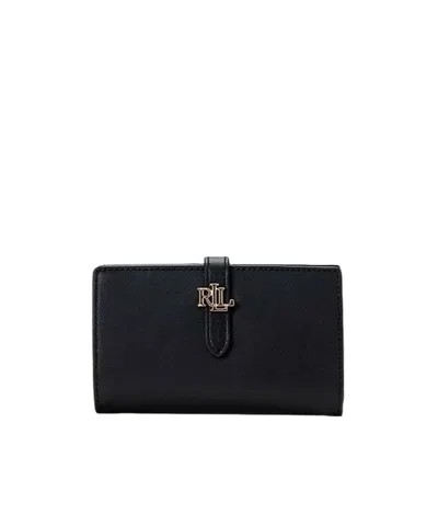 Polo Ralph Lauren Lauren Ralph Lauren Logo Plaque Rectangular Wallet In Black