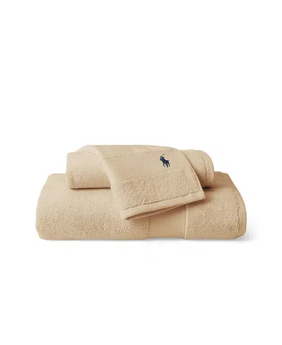 Polo Ralph Lauren Lauren Ralph Lauren Polo Player Cotton Hand Towel, 32" X 16" In Brown
