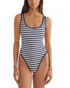 Polo Ralph Lauren Lauren Ralph Lauren Scoop Neck One Piece Swimsuit In Black