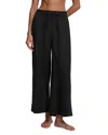 Polo Ralph Lauren Lauren Ralph Lauren Smocked Pull On Swim Cover-up Pants In Black