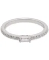 Polo Ralph Lauren Lauren Ralph Lauren Sterling Silver Cubic Zirconia Stack Ring In White