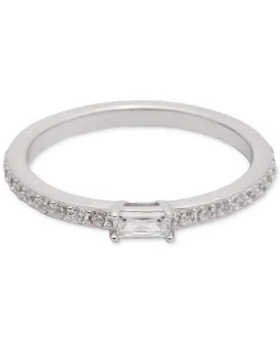 Polo Ralph Lauren Lauren Ralph Lauren Sterling Silver Cubic Zirconia Stack Ring In White