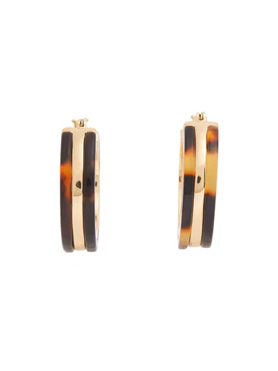 Polo Ralph Lauren Lauren Ralph Lauren Tort Gold Hoop Earrings In Gld/tort