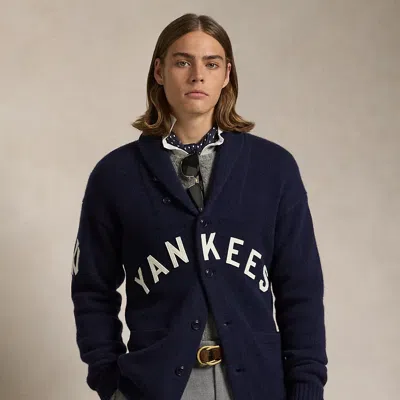 Polo Ralph Lauren Polo  Ralph Lauren Lauren Yankees Cardigan In Aviator Navy Combo