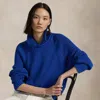 Polo Ralph Lauren Layered-collar Cotton Sweater In Blue Saturn