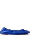 Polo Ralph Lauren Leather Ballet Flats In Blue