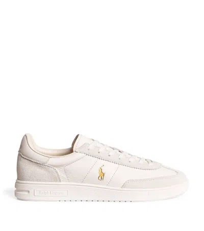 Polo Ralph Lauren Leather Bedford Sneakers In White