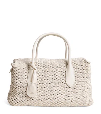 Polo Ralph Lauren Leather Bellport Satchel Bag In White