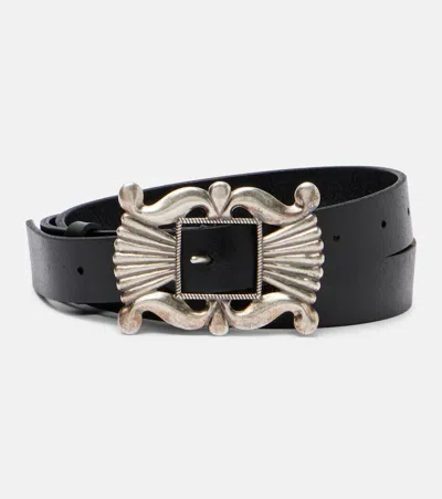 Polo Ralph Lauren Leather Belt In Black