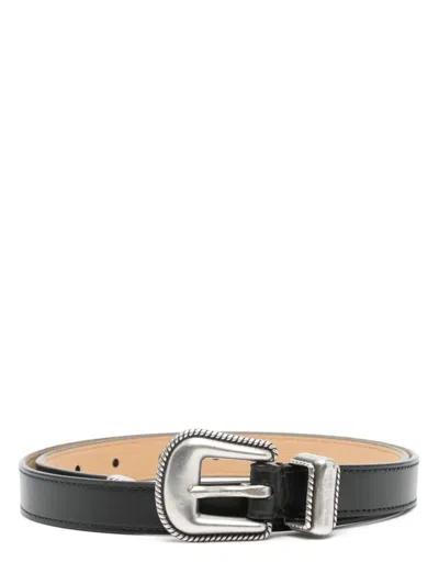 Polo Ralph Lauren Leather Belt In Black