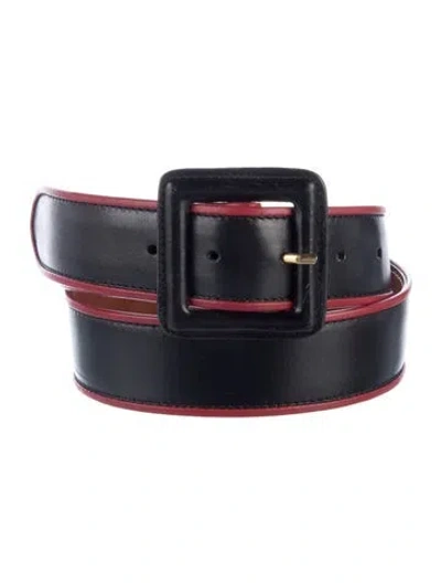 Pre-owned Polo Ralph Lauren Leather Belt In Black