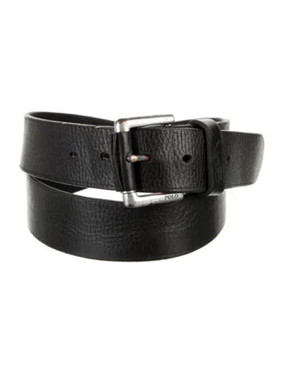 Pre-owned Polo Ralph Lauren Leather Belt In Black