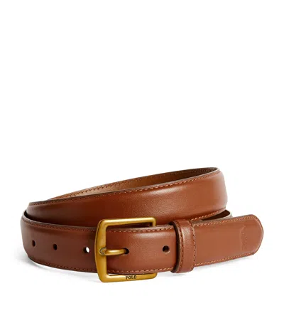 Polo Ralph Lauren Leather Belt In Brown