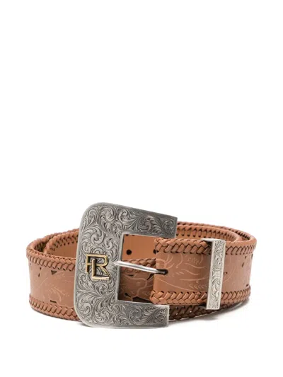 Polo Ralph Lauren Leather Belt In Brown