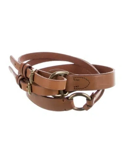 Pre-owned Polo Ralph Lauren Leather Belt In Brown