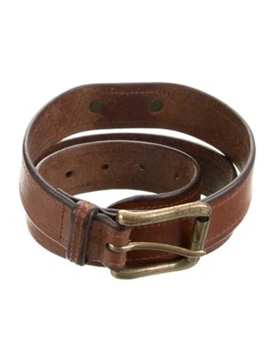 Pre-owned Polo Ralph Lauren Leather Belt In Brown