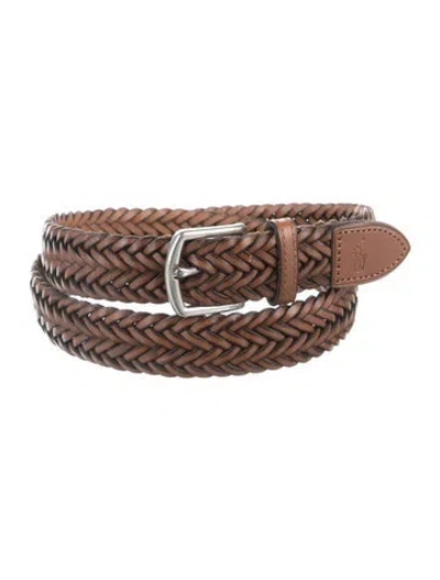 Pre-owned Polo Ralph Lauren Leather Belt Kit In Brown