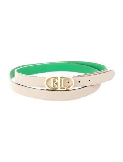 Pre-owned Polo Ralph Lauren Leather Belt W/ Tags In Green