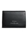 Polo Ralph Lauren Logo-print Full-grain Leather Bifold Cardholder In Black