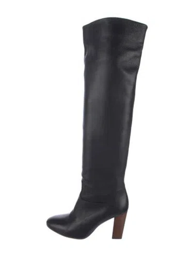 Pre-owned Polo Ralph Lauren Leather Boots In Black