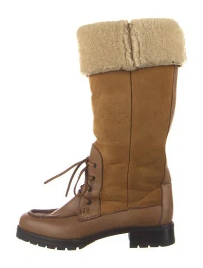 Pre-owned Polo Ralph Lauren Leather Boots In Brown