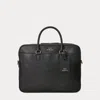 Polo Ralph Lauren Leather Briefcase Bag In Black