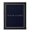 Polo Ralph Lauren Leather Brockton Photo Frame In Black