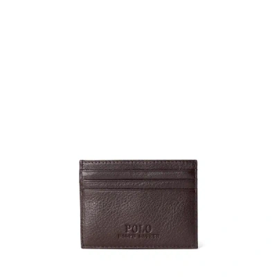 Polo Ralph Lauren Leather Card Holder In Brown